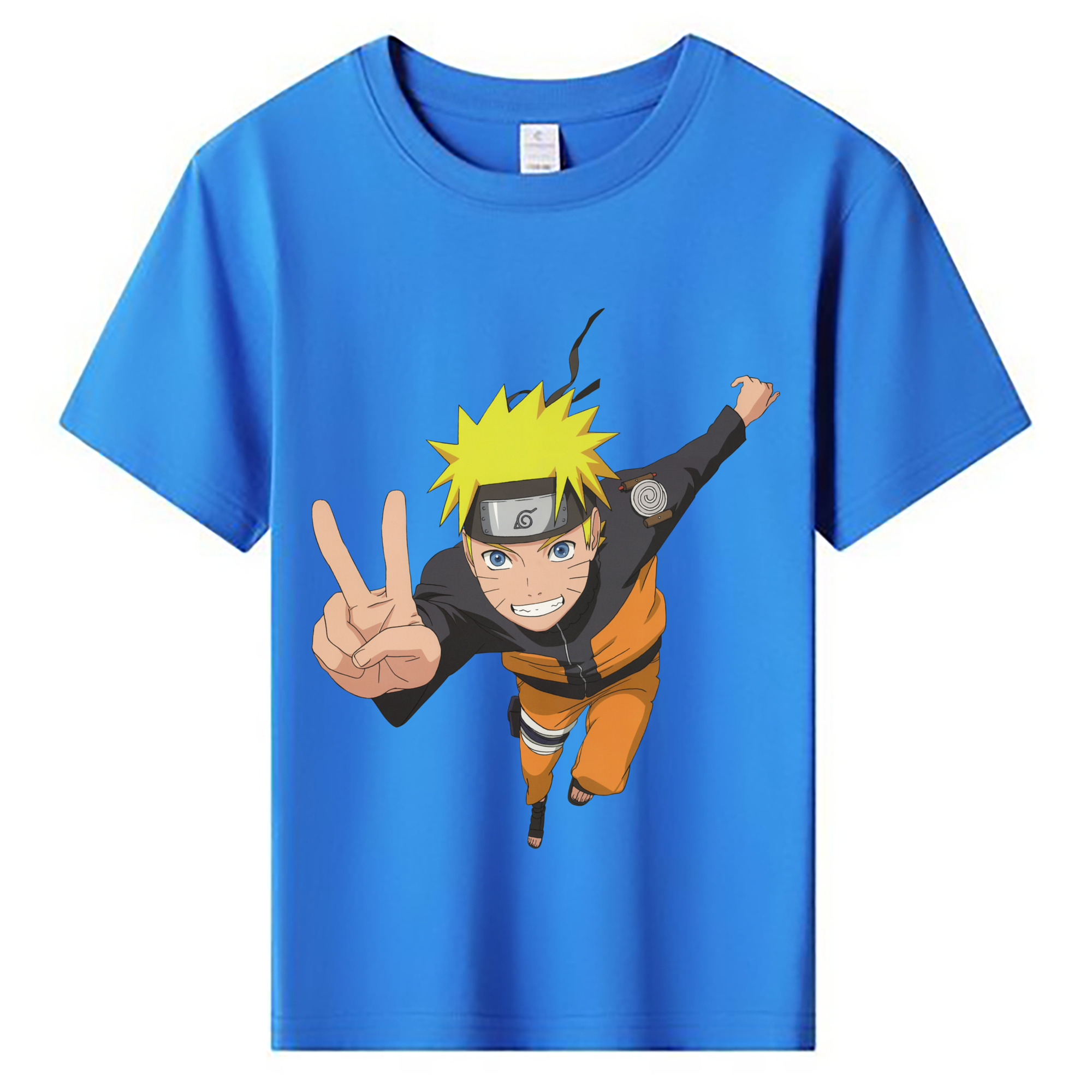 （画像用） NARUTO -ナルト- うずまき ナルト Uzumaki Naruto 綿100％キッズTシャツ（フロントプリント）